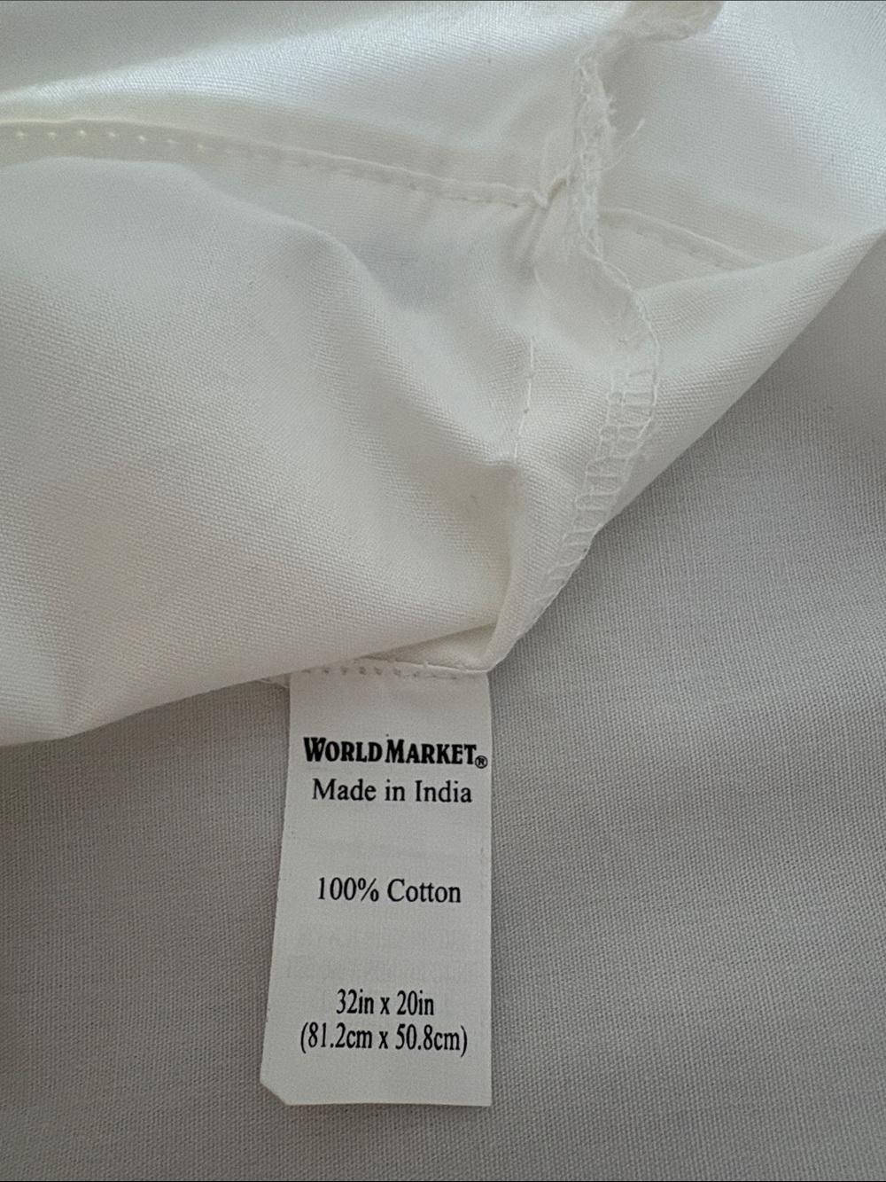 NEW—World Market Set of 2 Standard/Queen White Pillowcases with “Peace”& “Joy” - Picture 5 of 6